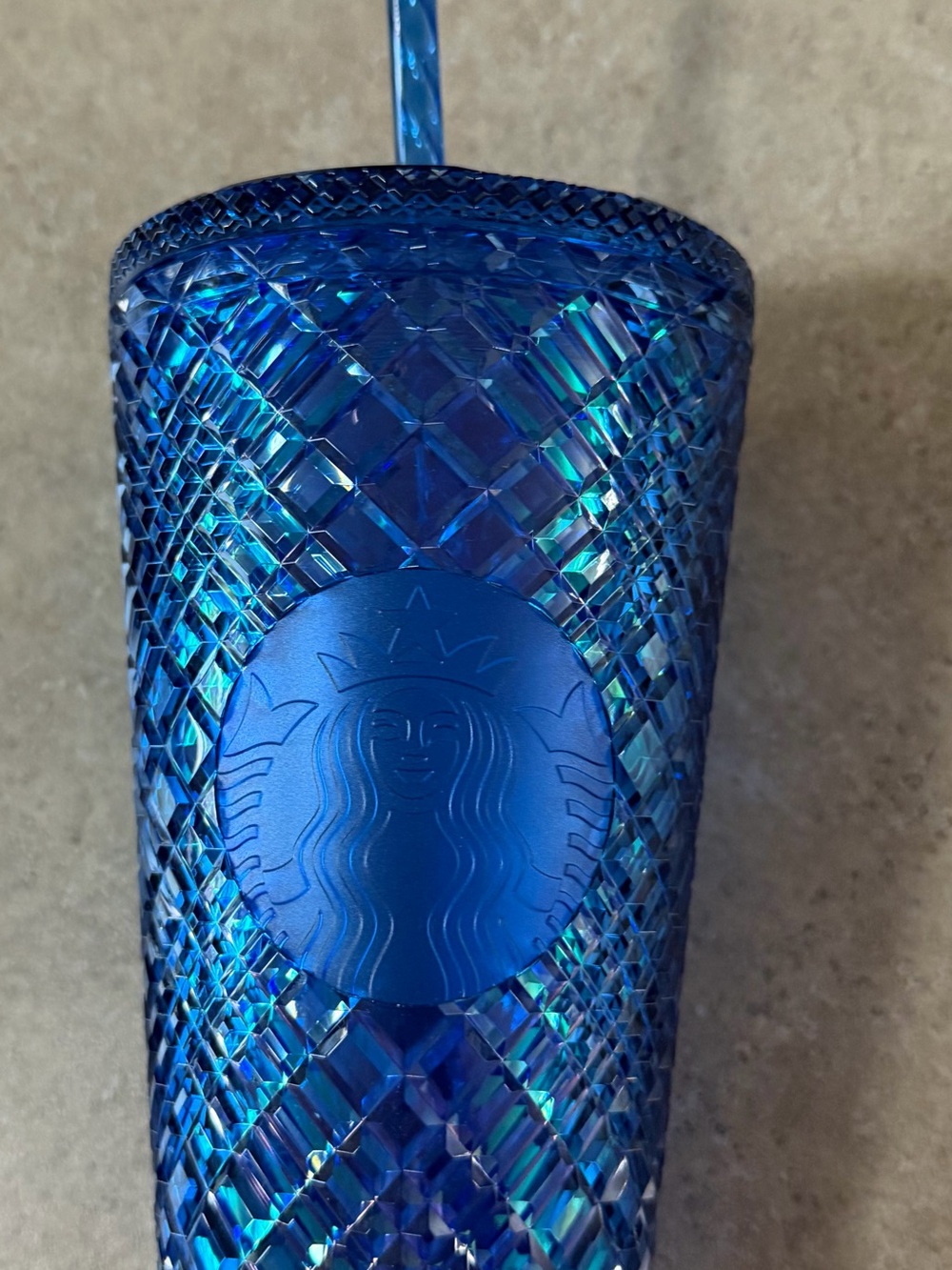 New Starbucks Blue Iridescent Studded 16 oz. Tumbler